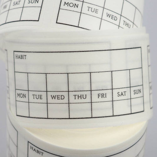Weekly Routine Habit Tracker Washi Stickers