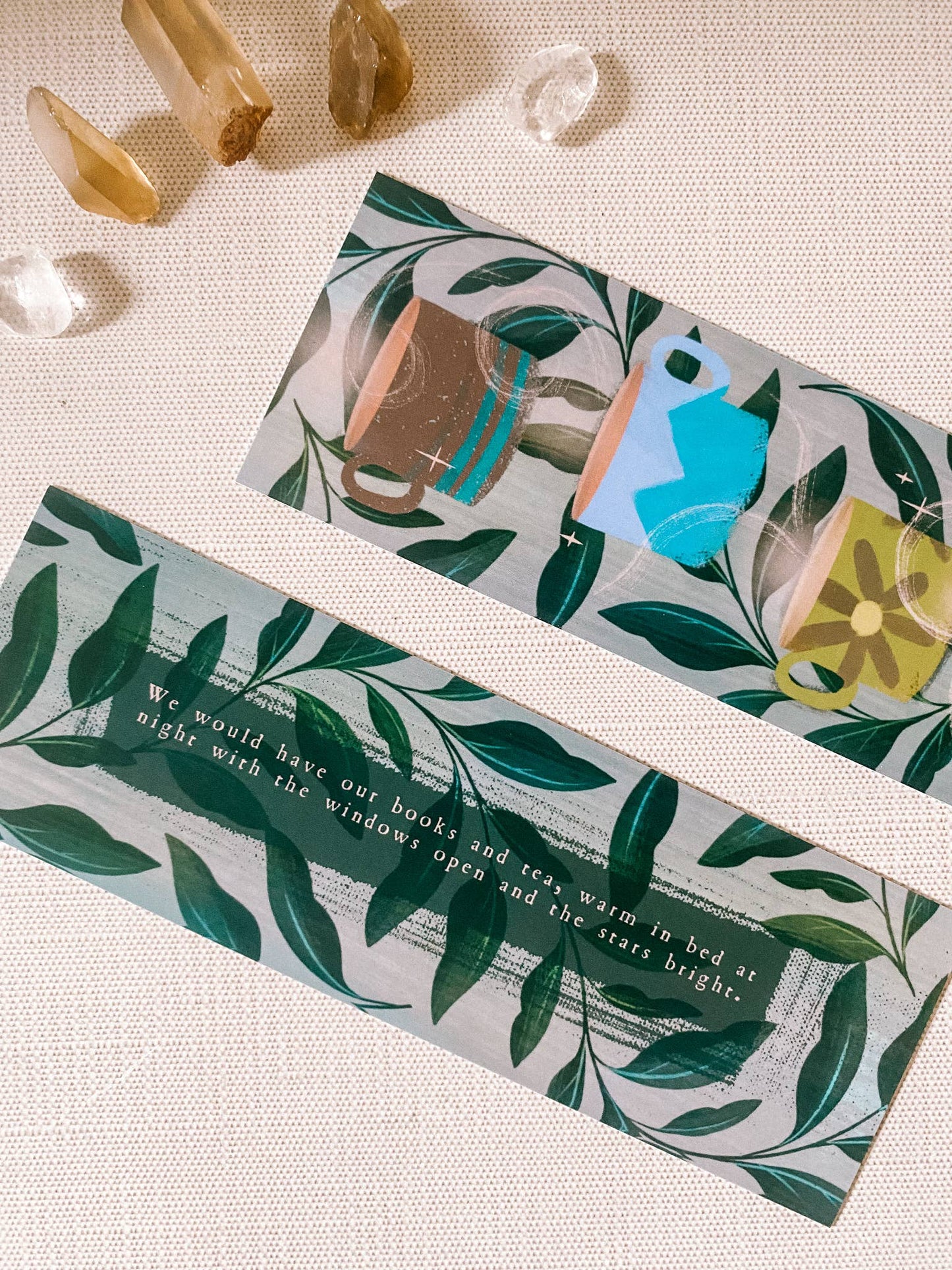 Literary Quote Bookmark - Books and Tea