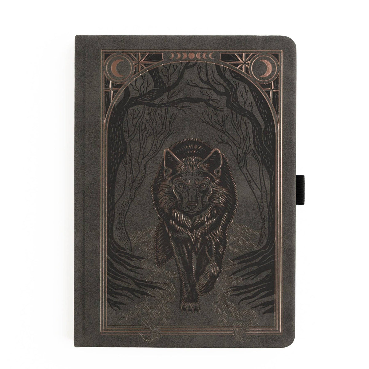 Wolf in the Night | Notebook: Black Dot Grid / B5: 160 Pages