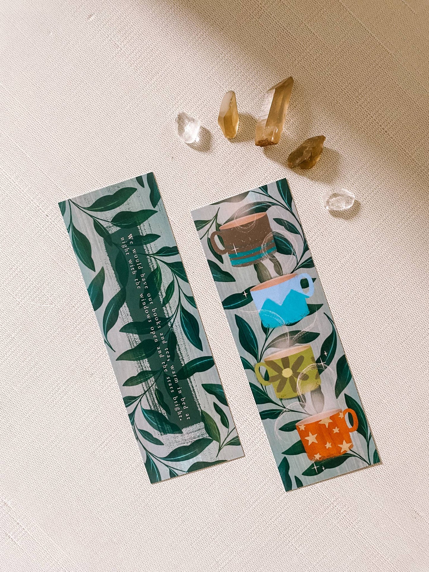Literary Quote Bookmark - Books and Tea