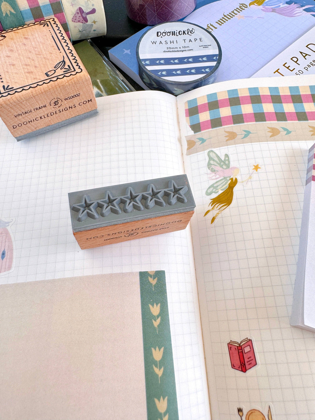 Star Rating Rubber Stamp