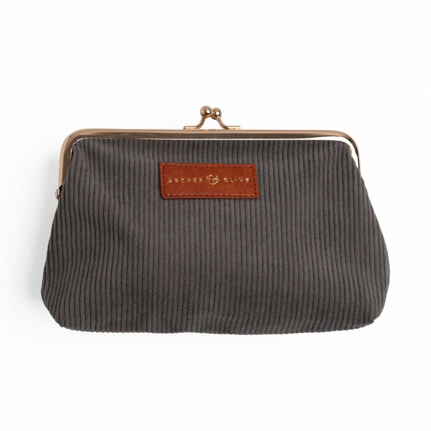 Quiet Corners Kiss-Lock Pouch | in Gray