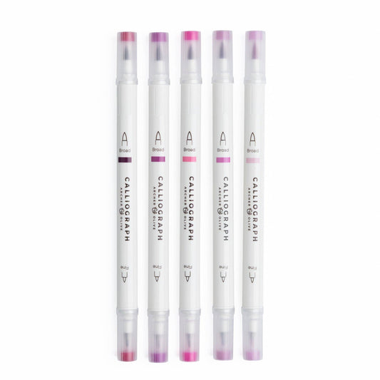 Fuchsia Hues Sets of 5: Calliograph