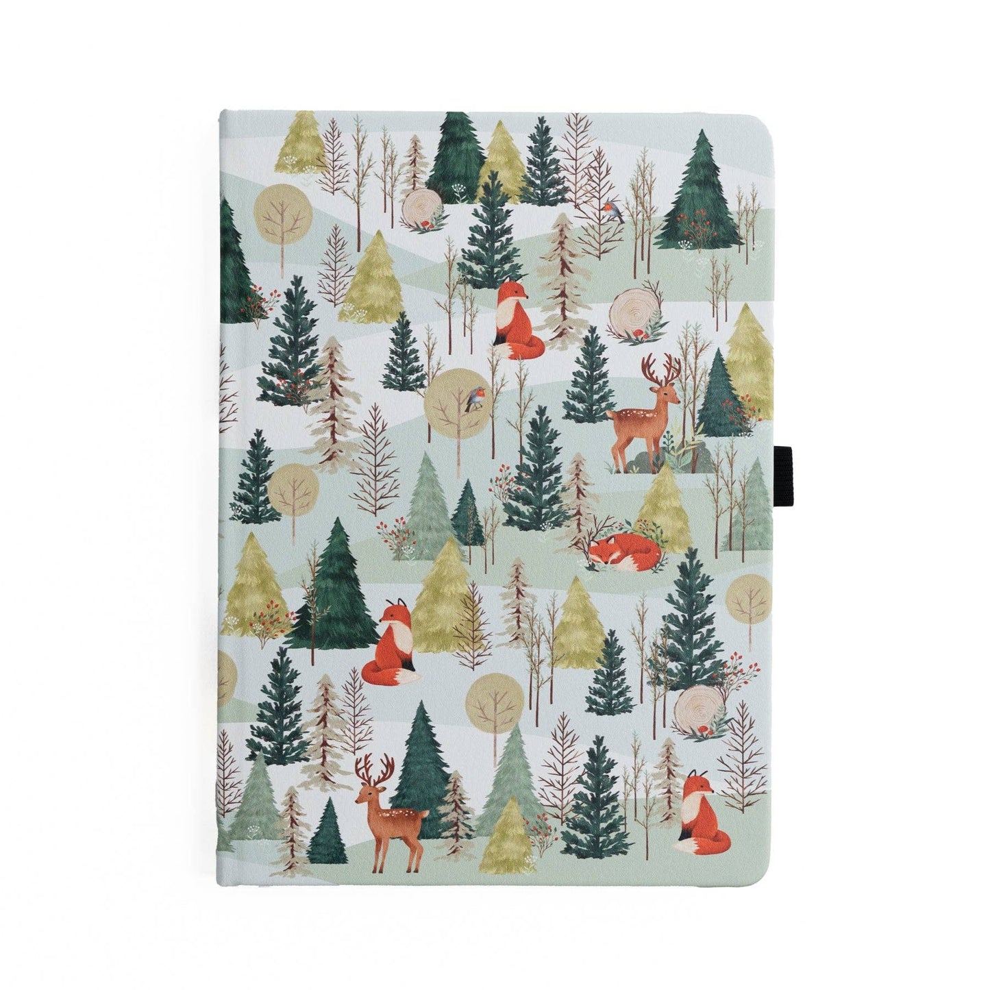 Fox In Winter Woods: Dot Grid Notebook: 8x8: 160 Pages