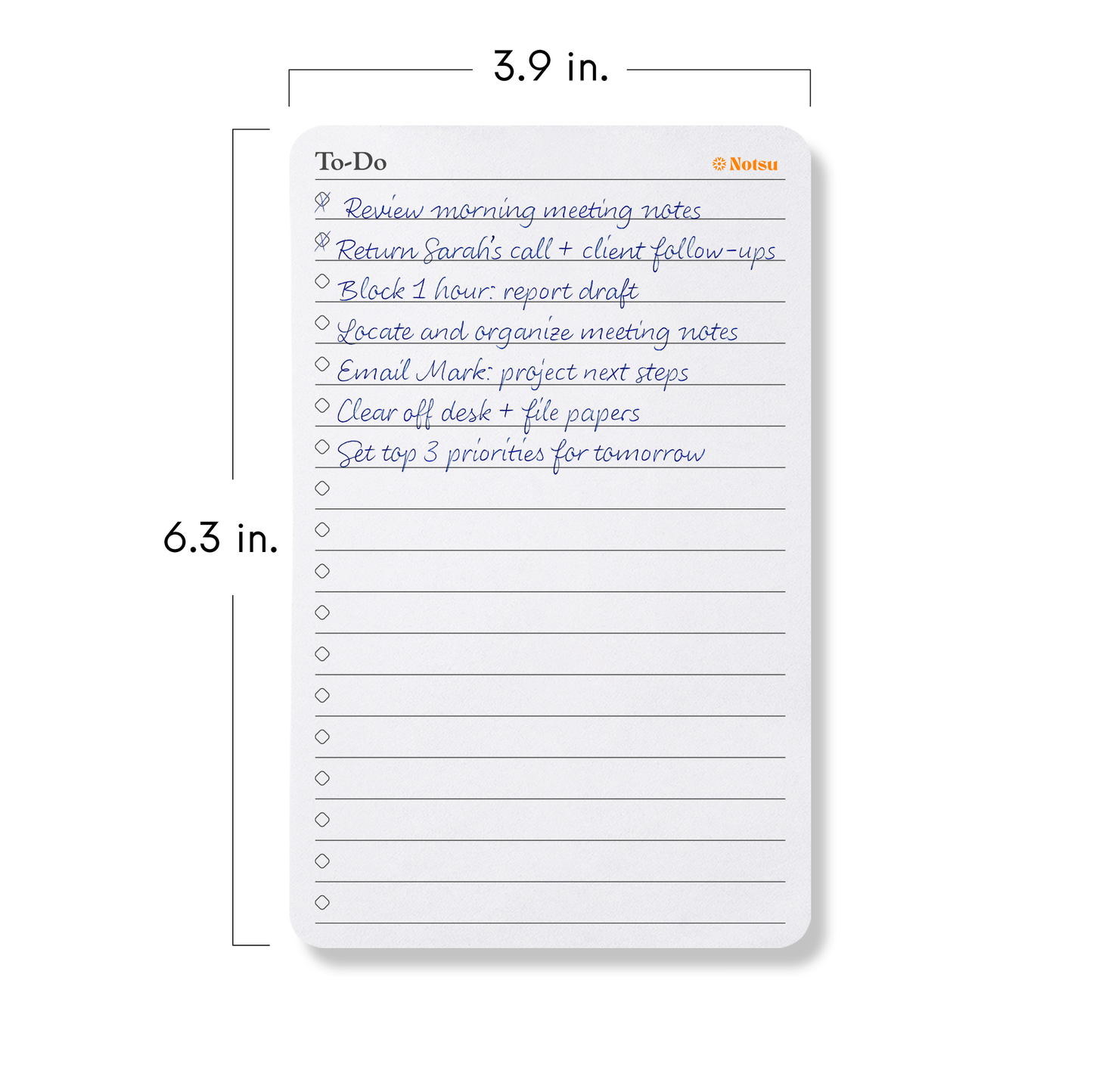 To Do List Small Desk Notepad (2 Pack) 3.9" x 6.3"