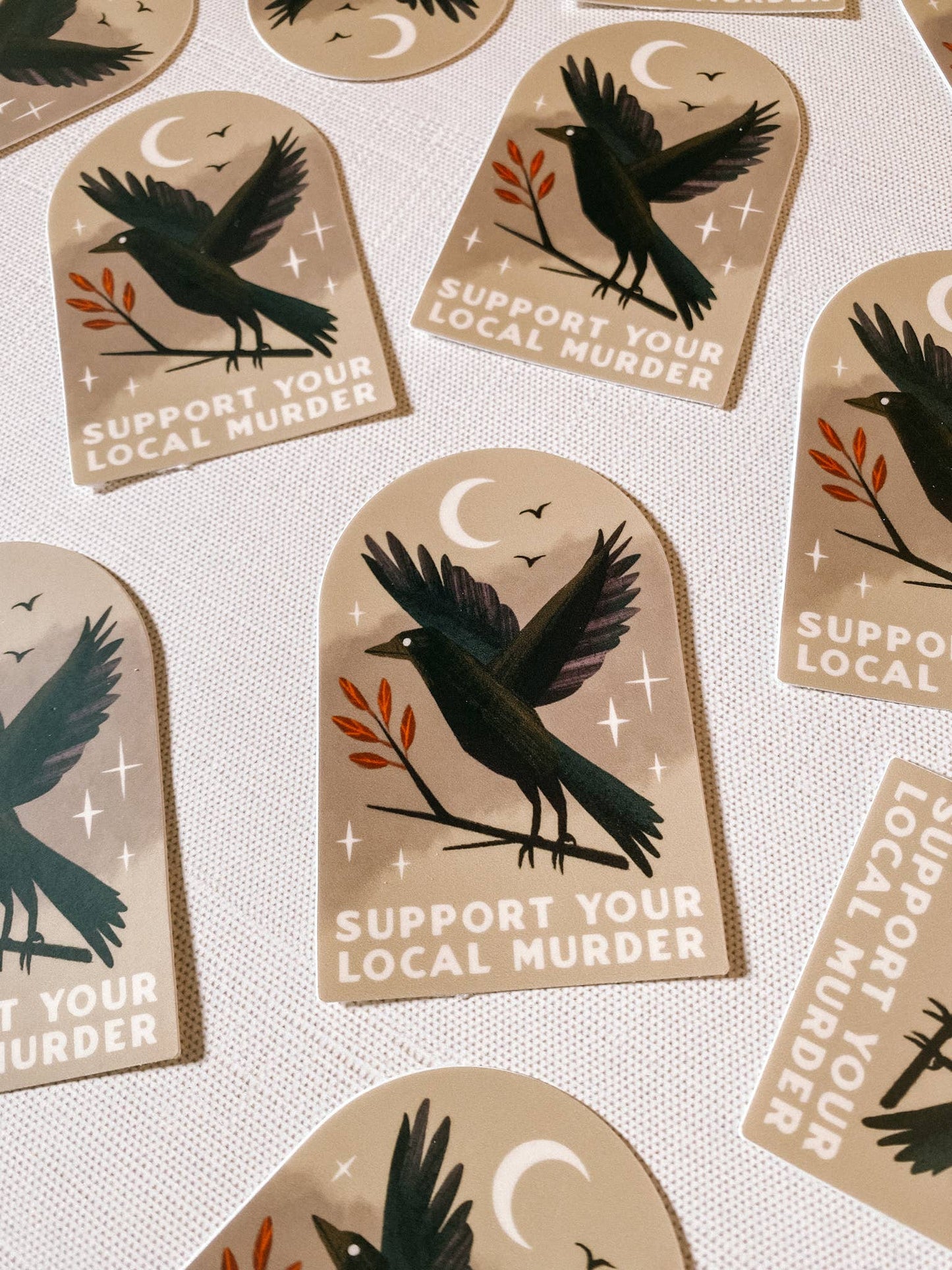 Vinyl Sticker: Support Your Local Murder - 3"