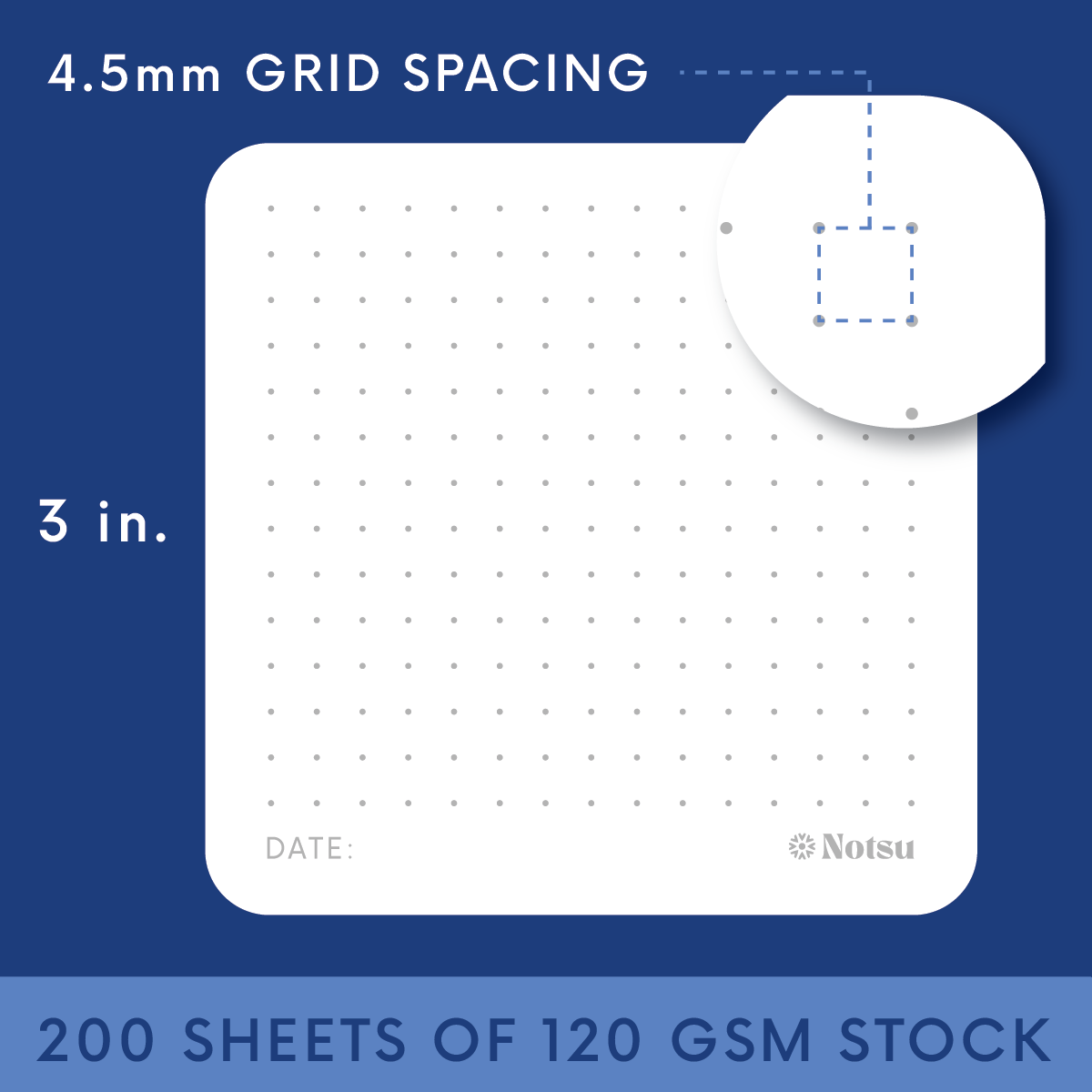 Dot Grid Sticky Notes 4 Pack