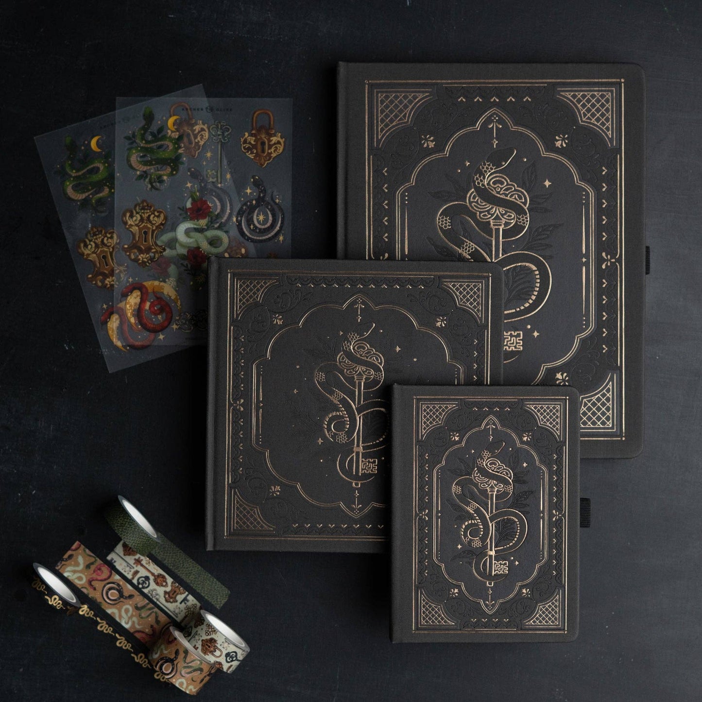 Coiled Key Dot Grid Notebook: Black / B5: 160 Pages