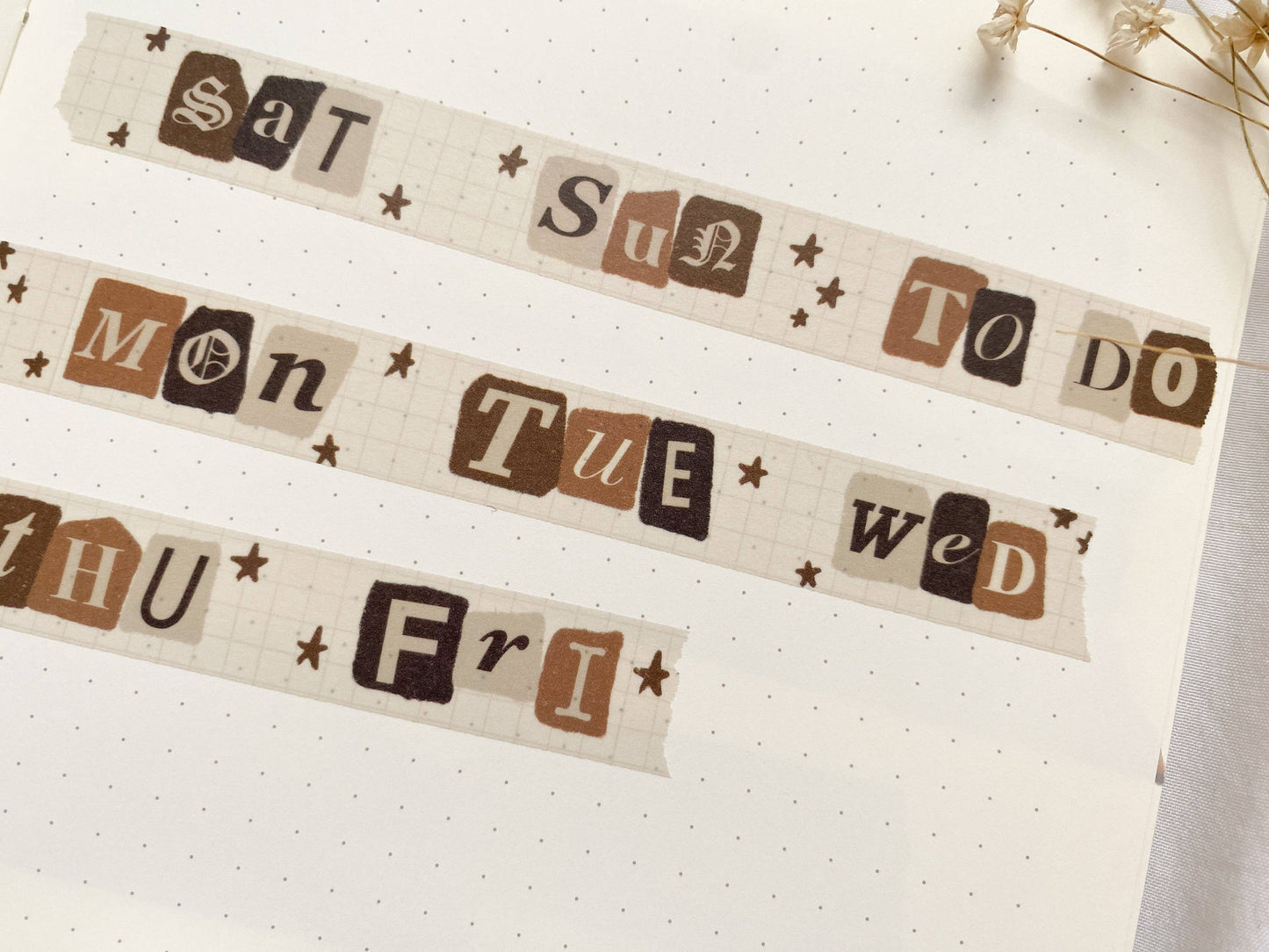 Days of the Week Washi Tape