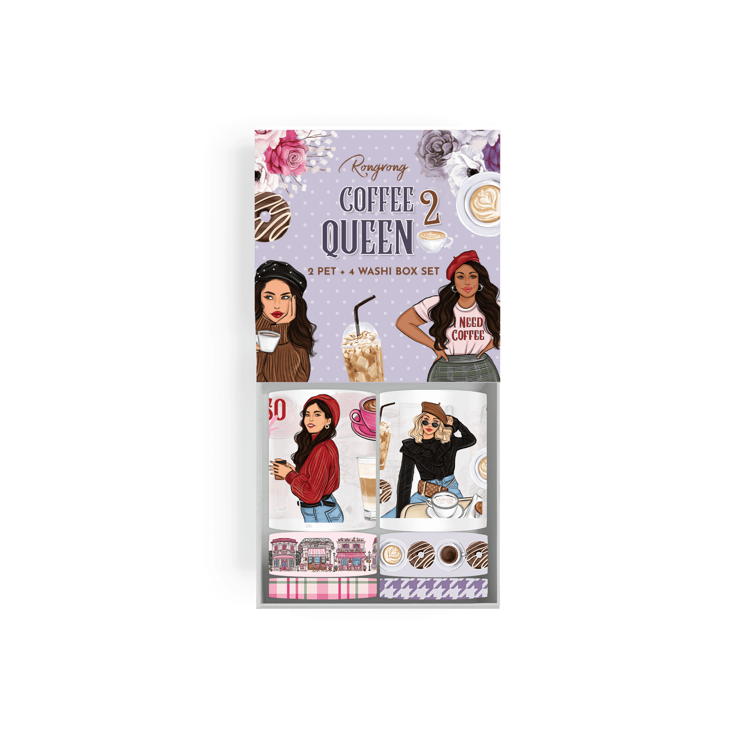 Coffee Queen #2 Pre-cut PET Tape + Washi Box