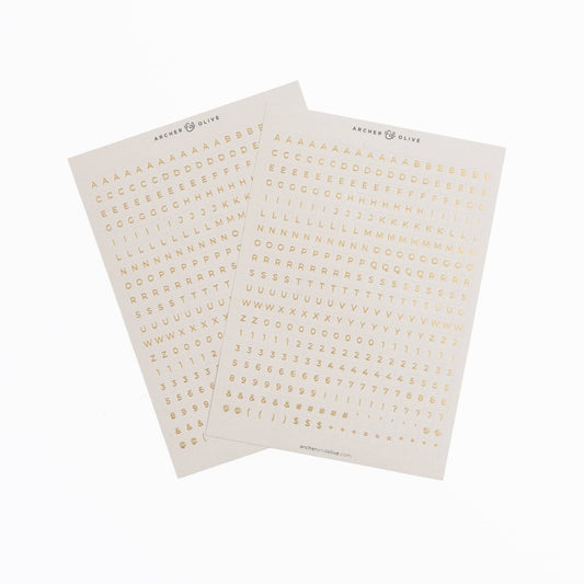 Soft Nature Alpha Sticker Set