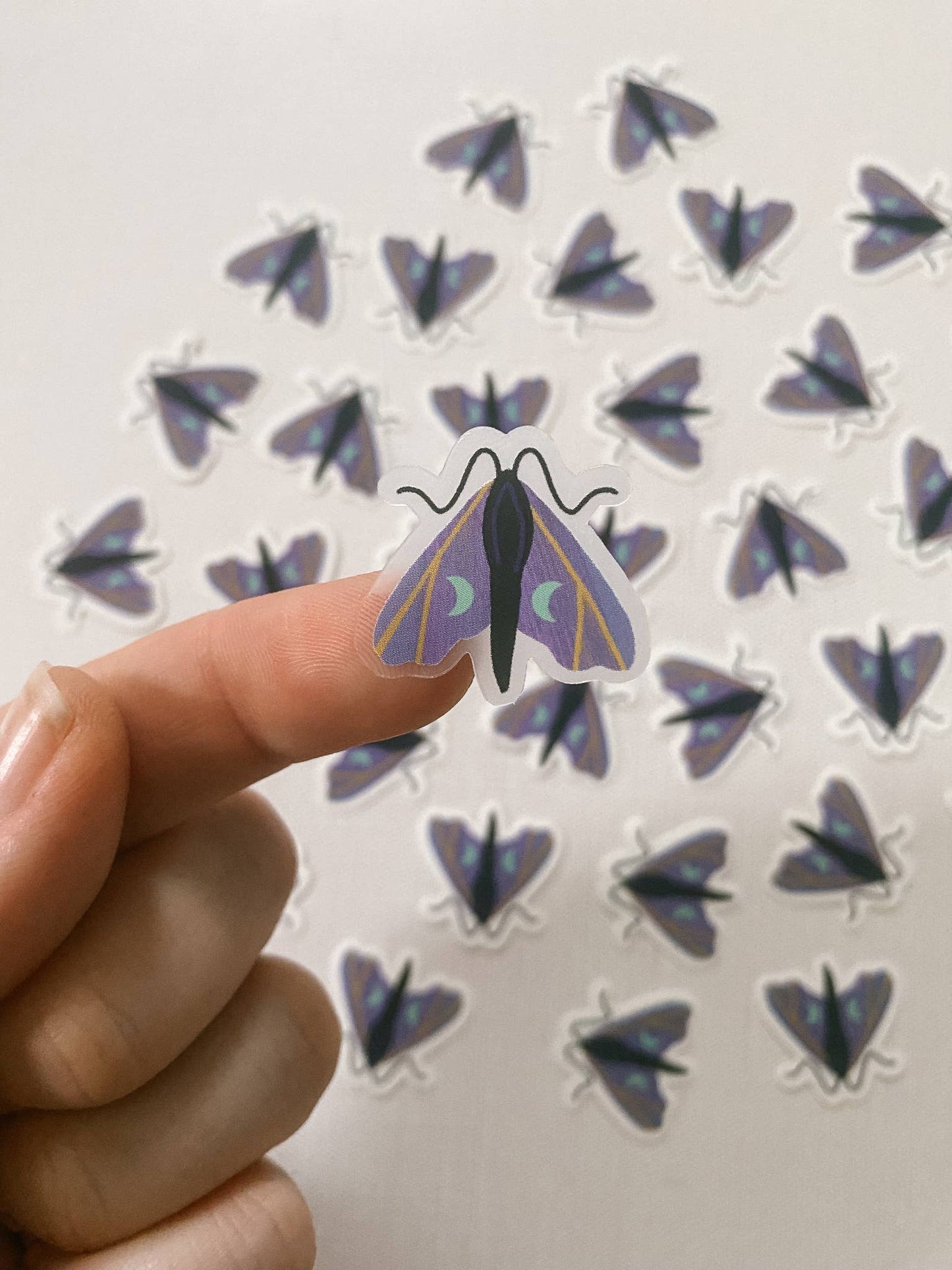 Moth Mini Clear Vinyl Sticker