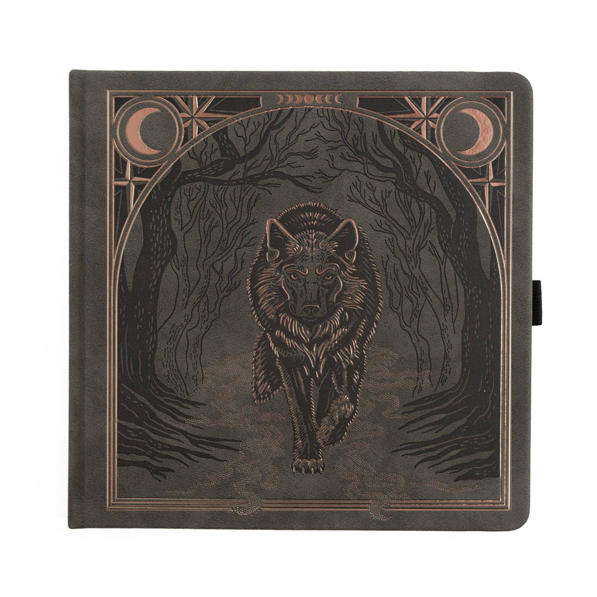 Wolf in the Night | Notebook: White Dot Grid / A5: 192 Pages