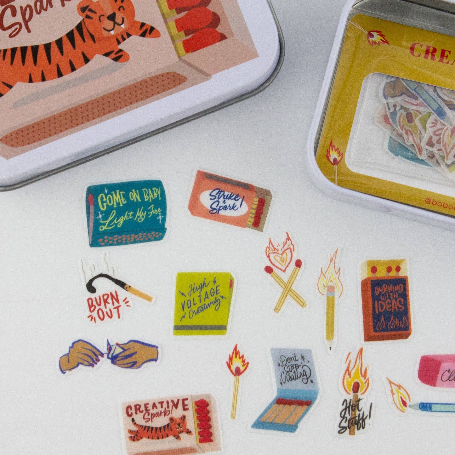 Creative Spark Matches Washi Flake and Trinket Tin