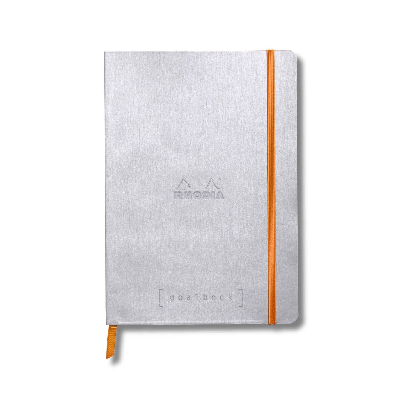 Rhodia Softcover Goalbook A5 Dot Grid Notebook in Silver - 5.8 x 8.3