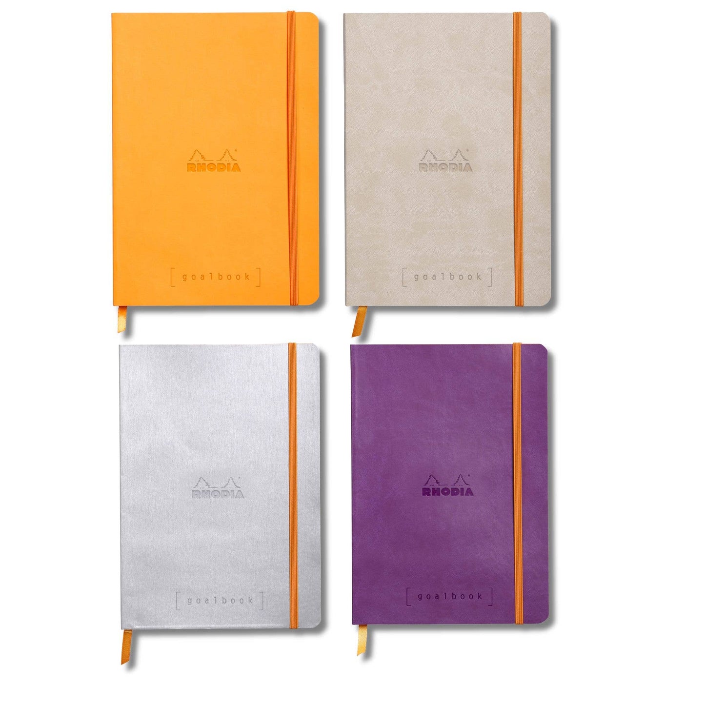 Rhodia Softcover Goalbook A5 Dot Grid Notebook in Orange - 5.8 x 8.3