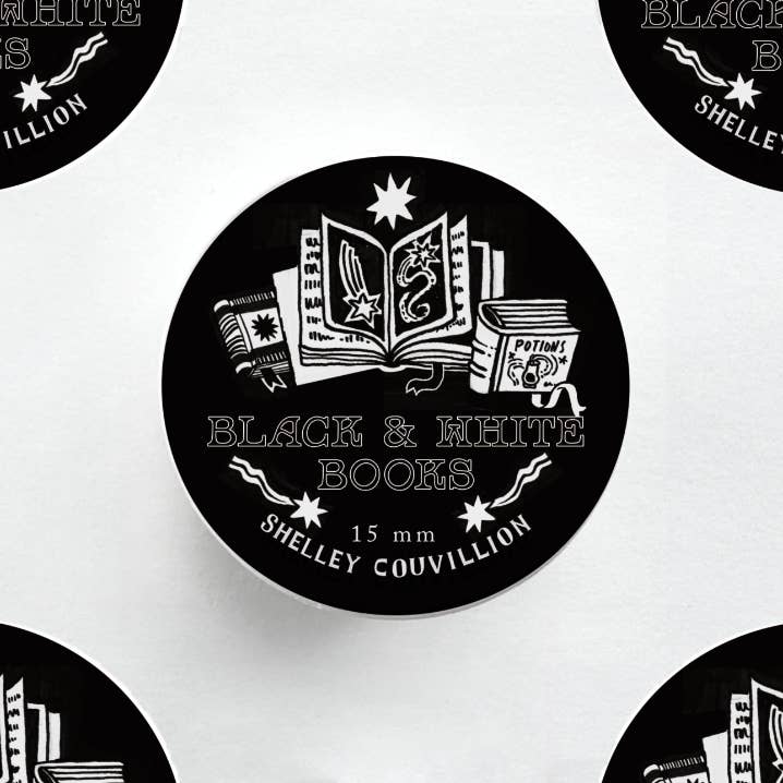 Black and White Books Washi Tape