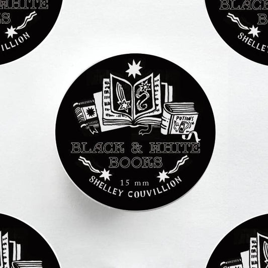 Black and White Books Washi Tape