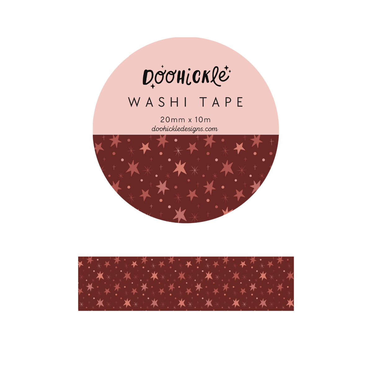 Red Stars Pattern Washi Tape