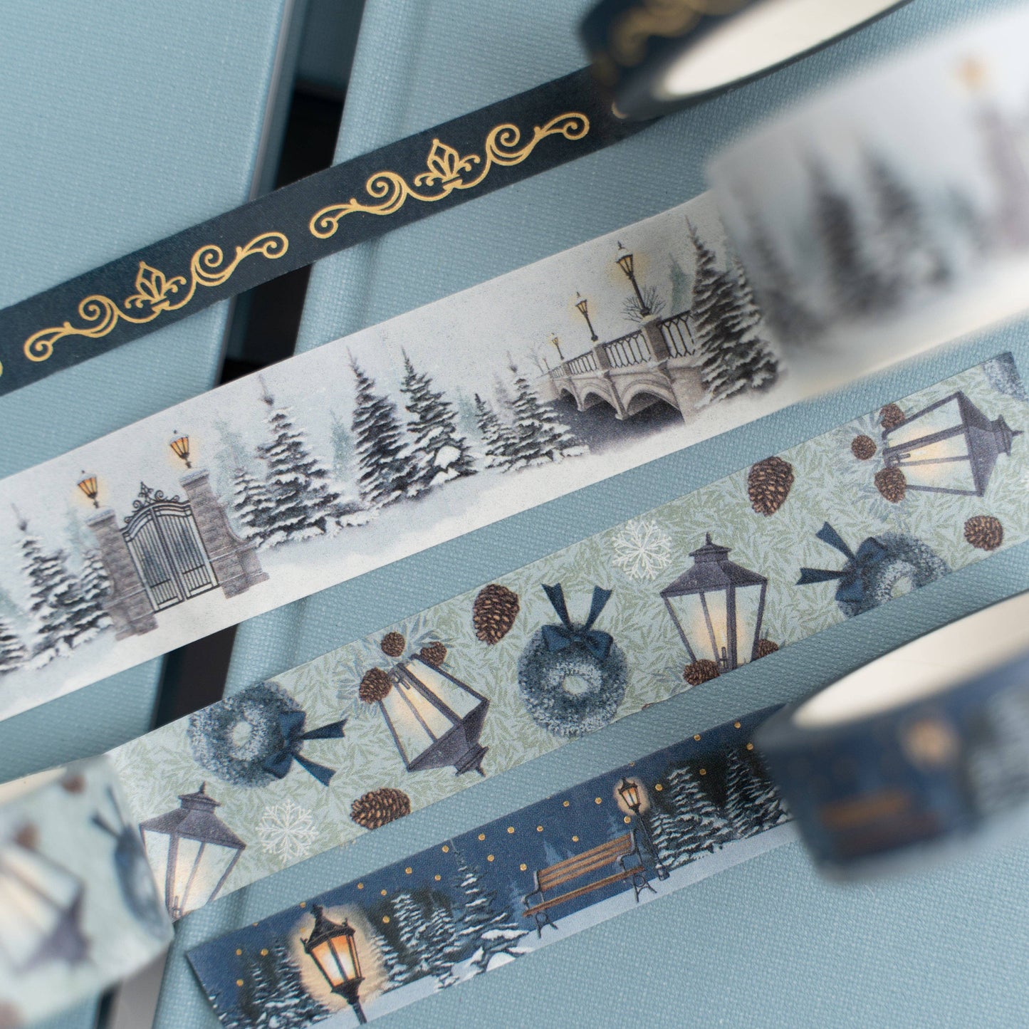 Lamp Post Washi Tape Set - 4 Rolls
