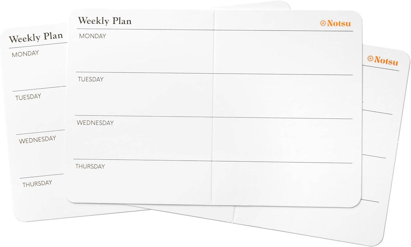Weekly Planner Note Cards 3x5 inch | 40 Pocket Foldable Mini Calendar Index Cards | Premium 350gsm Thick Paper