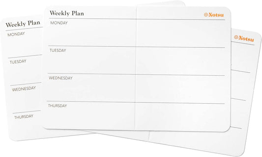 Weekly Planner Note Cards 3x5 inch | 40 Pocket Foldable Mini Calendar Index Cards | Premium 350gsm Thick Paper
