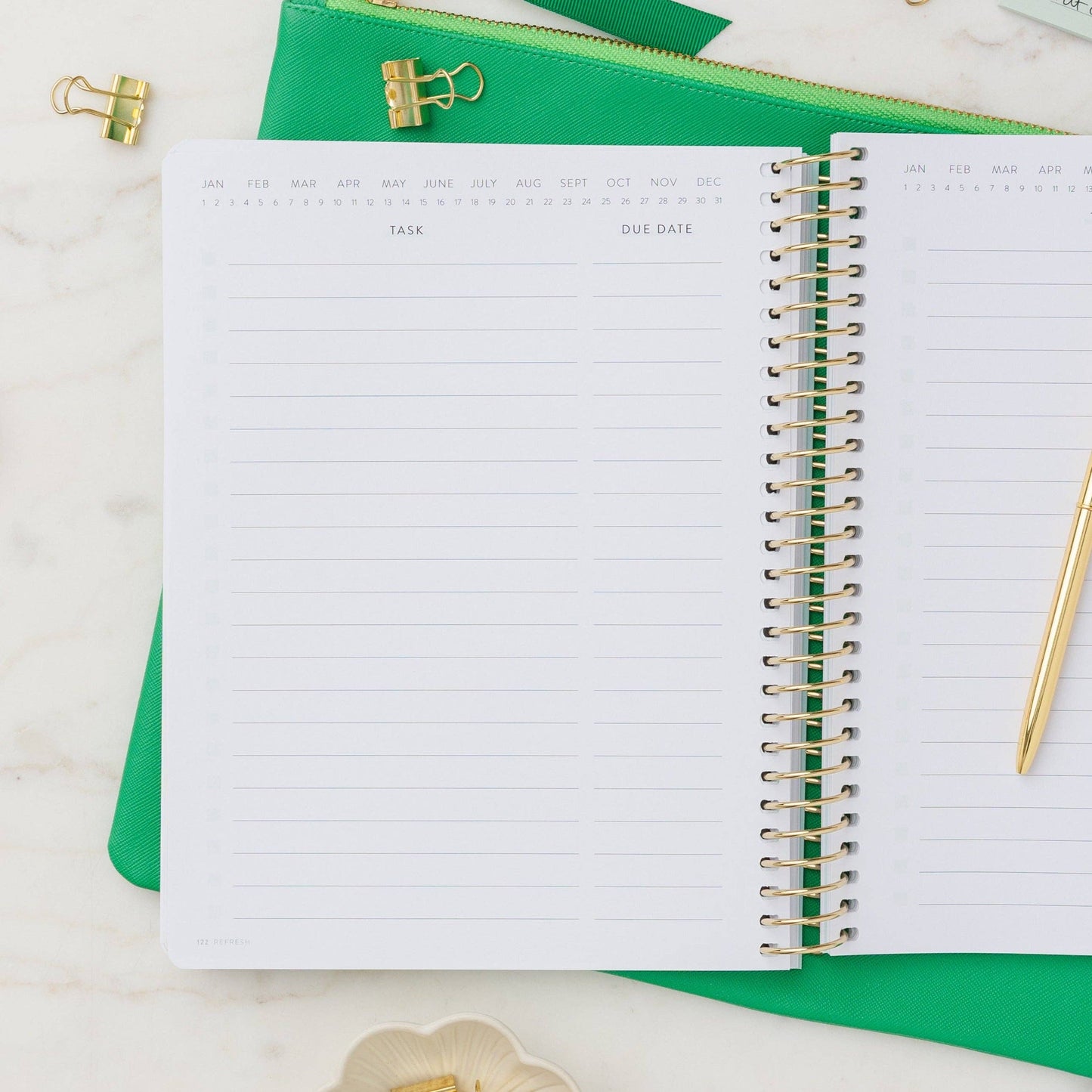 Refresh Brain Dump Journal | Gold Stripes