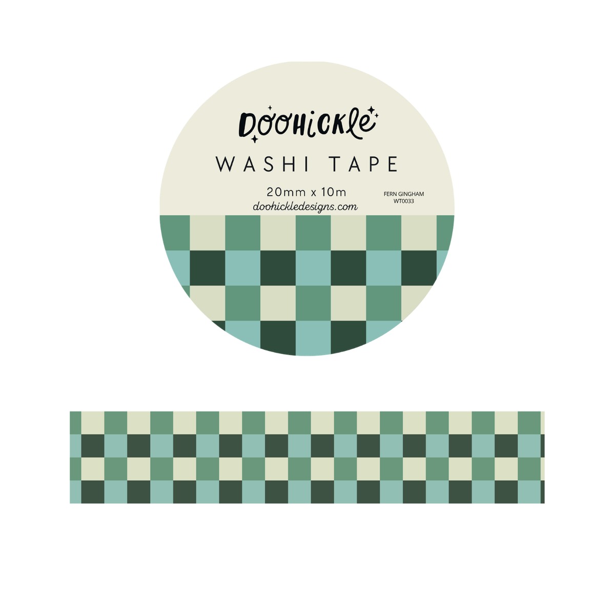Fern Gingham Washi Tape