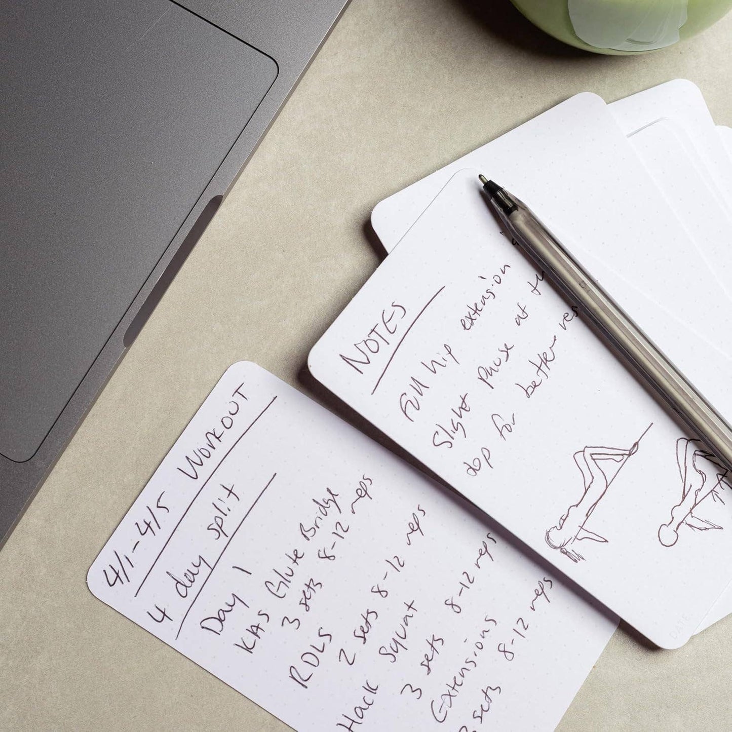 Dotted Index Cards 4×6" — Pack of 40 | 350 gsm, Bullet Dot Grid